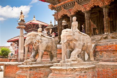 Temples at Durbar Sqaure in Patan, Lalitpur city, Nepal (Custom).jpg